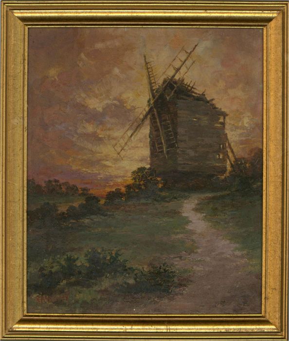 R.M. - Early 20th Century Oil, The Old Windmill