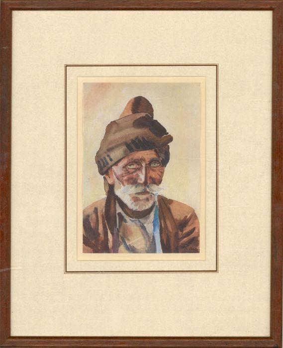 Omar Onsi (1901-1969) - Contemporary Digital Print, Portrait Of An Old Man
