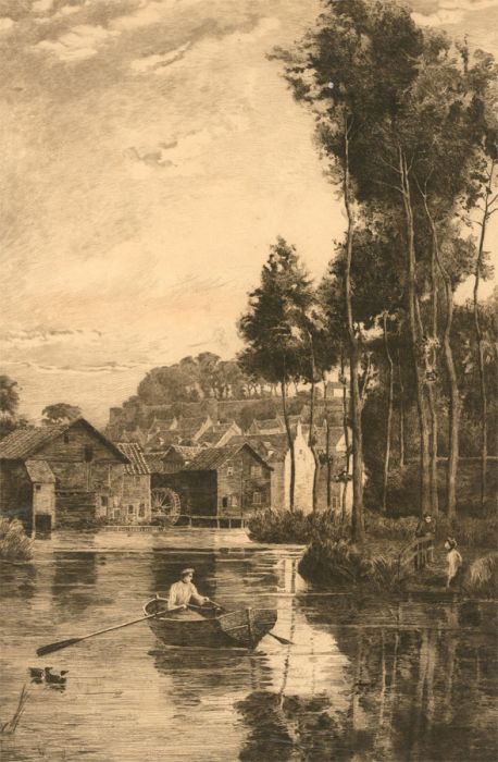 Theodore I. Dalgleish (1855-1941) - Late 19th Century Etching, A Leisurely Row