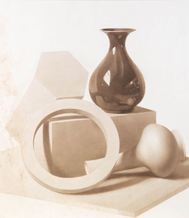 Amy F. Bridges - Late 19th Century Watercolour, Shapes And Vases Still Life