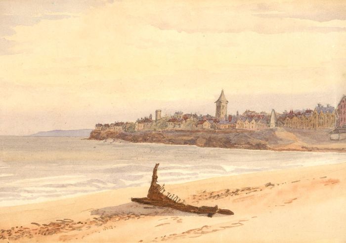 Late 19th Century Watercolour - Coastal Town