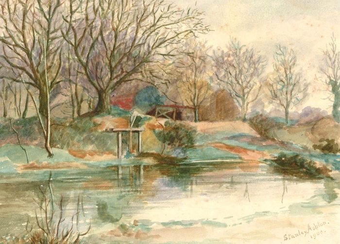 Stanley Ashton - 1900 Watercolour, River View