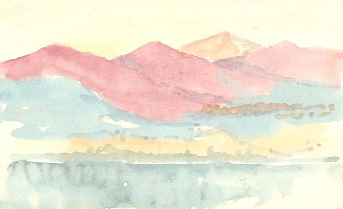 Marcus Algernon Adams (1875-1959) - Watercolour, Pastel Mountains