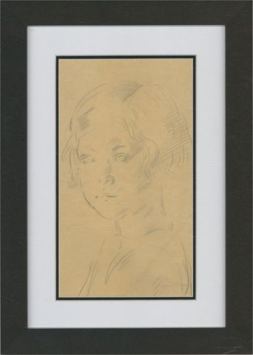 Alfred Kingsley Lawrence RA (1893-1975) - Graphite Drawing, Young Girl