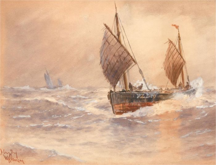 W. H Pearson - Signed Late 19th Century Watercolour, A Stormy Day