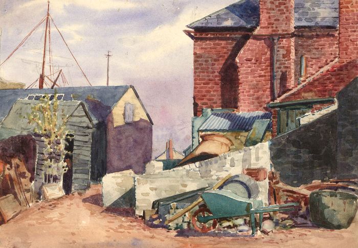 Walter James West ARBSA  - 1905 Watercolour, Rye Harbour
