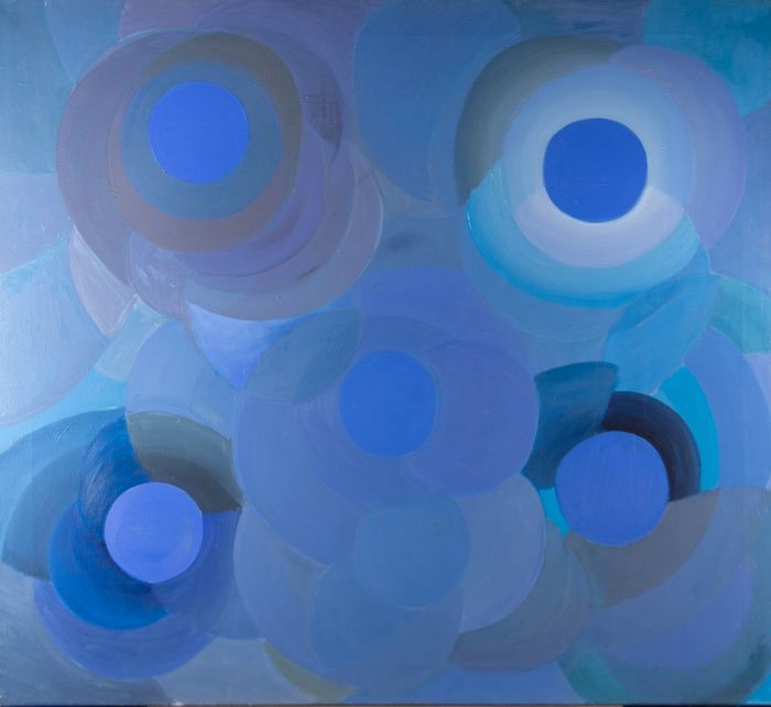 Susan Paine - Mid 20th Century Oil, Blue Portals