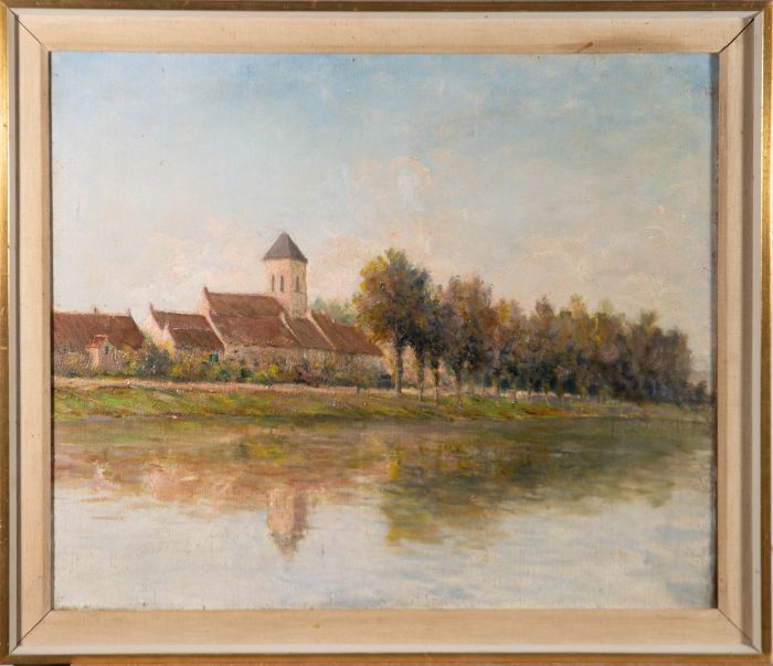 Late 19th Century Oil - Riverside Church