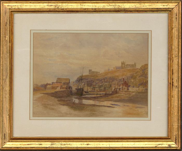 Late 19th Century Watercolour - Low Tide at Whitby