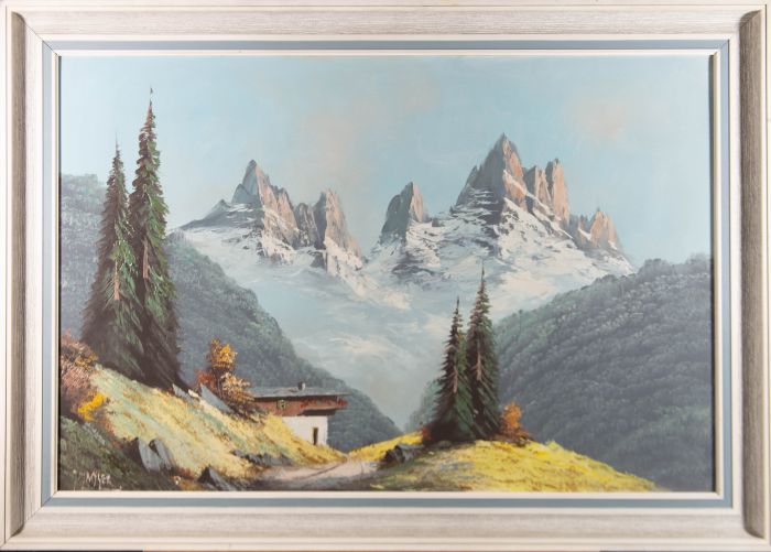 Contemporary Oil - Crisp Morning Mountain Tops