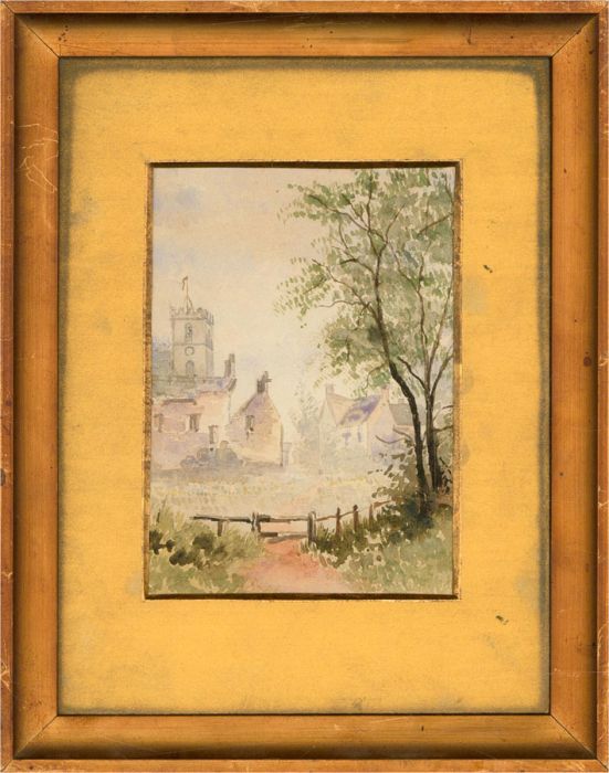 circa. 1894 Watercolour - Rural Church View