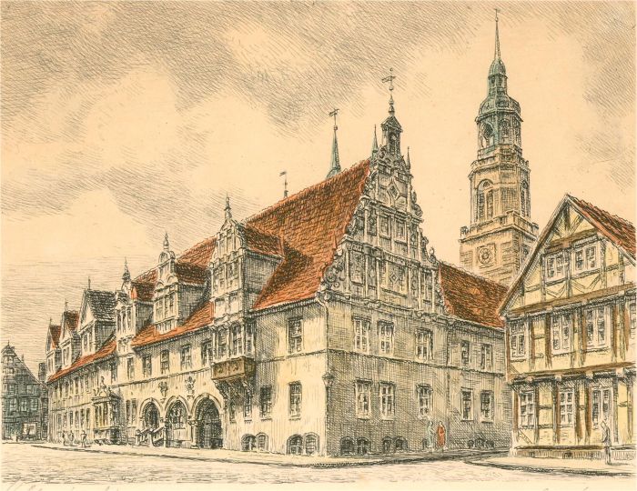 Early 20th Century Etching - Celle, Germany