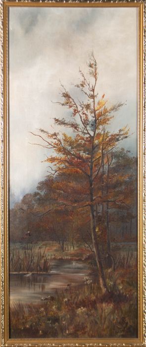 A. F. P - 1901 Oil, Autumn In The Woods