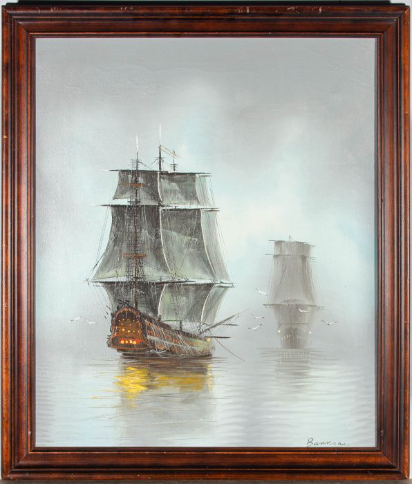 John T. Bannon - Signed & Framed Mid 20th Century Oil, Into the Fog