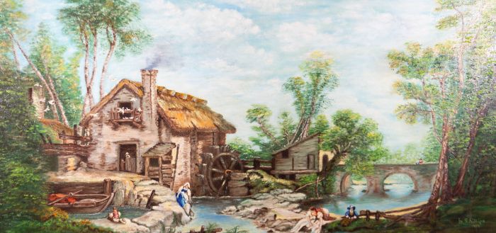 M. Phillips - 1978 Oil, Rural Scene