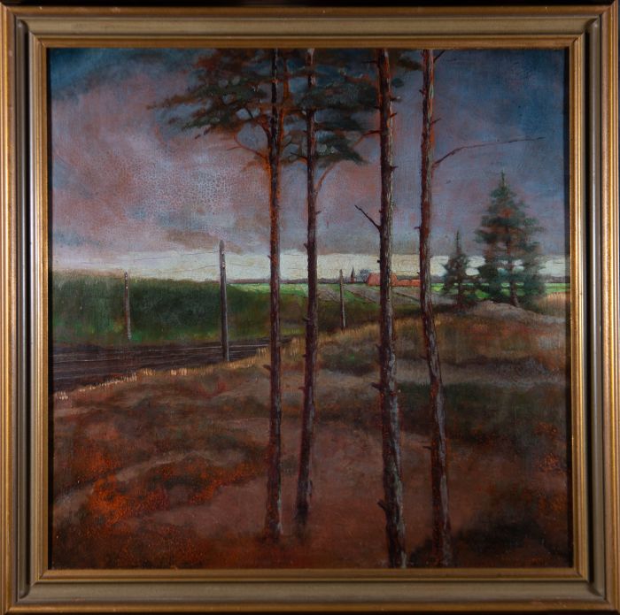 Emil Cardinaux (1877-1936) - Fine Framed 1931 Oil, The Train Tracks