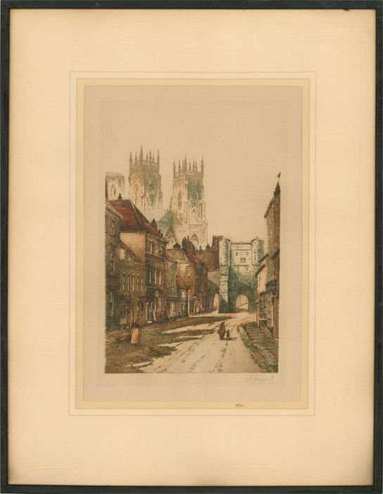 A. Dupont - Early 20th Century Etching, A View Of York Minster