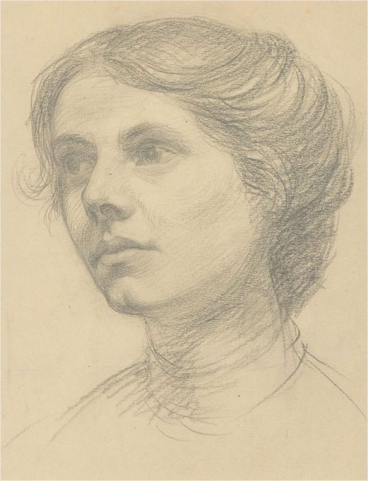 Dorothy Levett - Early 20th Century Graphite Drawing, Young Woman Graphite Study