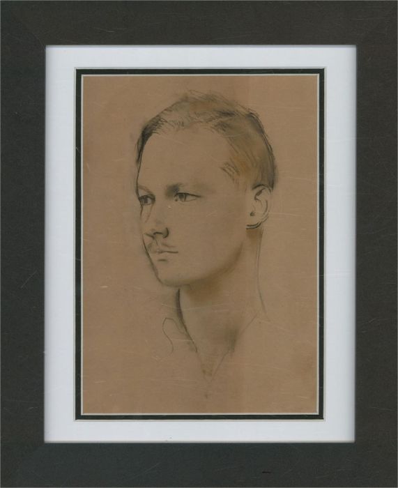 Alfred Kingsley Lawrence RA (1893-1975) - Charcoal Drawing, The Young Man II
