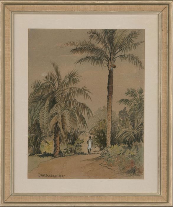 C. Hanahan - 1937 Watercolour, Tropical Forest