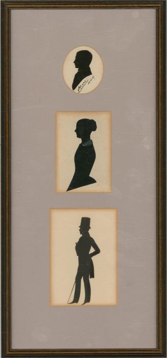 Turn of the Century Cut Paper Silhouette - Victorian Silhouettes