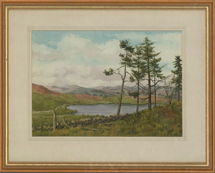 Ernest E. Clarke (1869-1932) - Early 20th Century Watercolour, Lake Scene