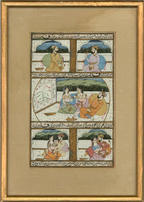 Indian Miniatures - Early 20th Century Gouache, Love Story