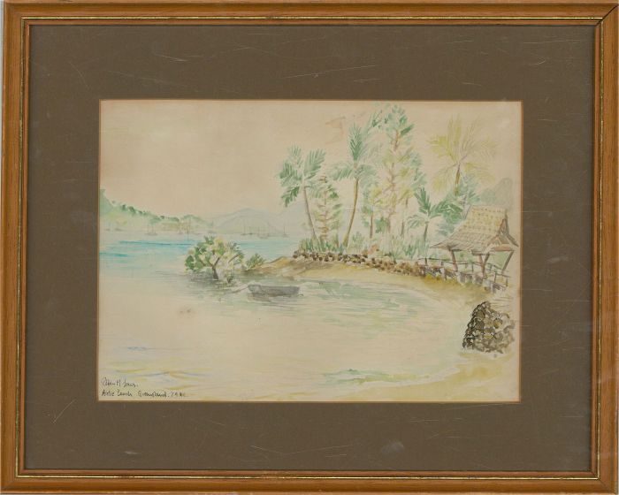 Robin M.  - 1981 Watercolour, Airlie Beach, Queensland