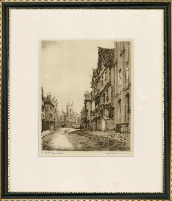 Ada Maude Parsons S.W.A - Signed & Framed Mid 20th Century Etching, The Bookshop