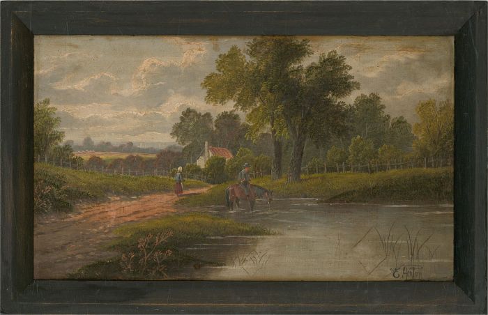 Etty Horton (1835-1905)  - Signed & Framed Late 19th Century Oil, Country Road