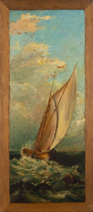 M. K. List - Signed & Framed Late 19th Century Oil, Gainst Wind Up Tide