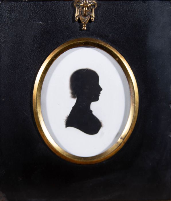 attrib John Miers (1756–1821) - circa 1805 India Ink, Silhouette OF A Young Lady