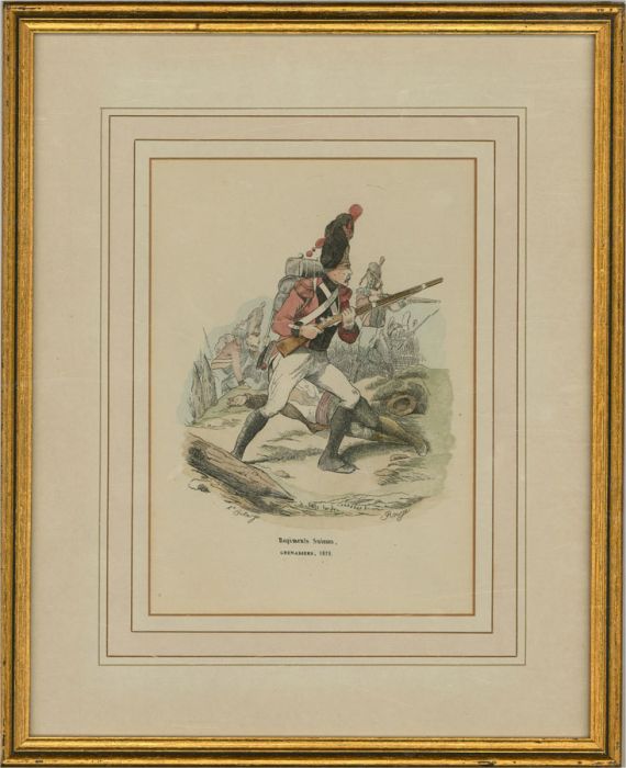 After Joseph Bellange (1800-1866) - Four Early 20C Etchings, Military Figures