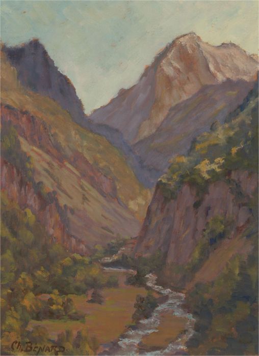 Charles Benard - 1960 Oil, Vallee de l'Ornay