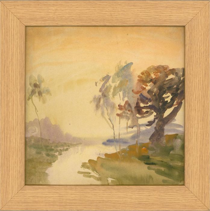 Elsie March (1884-1974) - Mid 20th Century Watercolour, Hazy River Scene