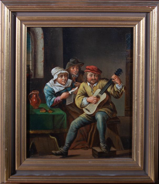 Framed Early 20th Century Oil - Dutch Bard