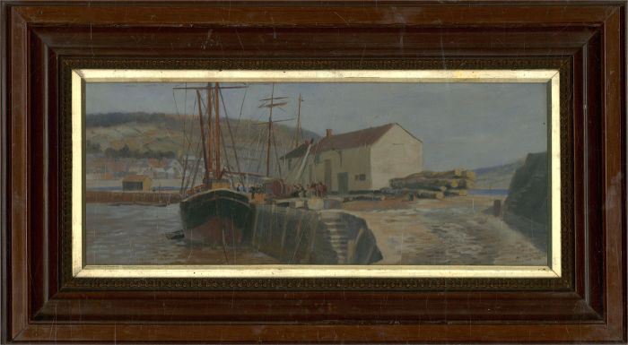 Framed Mid 20th Century Gouache - On the Cobb