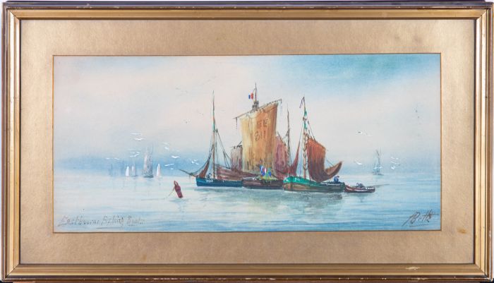 A. Betts - Signed Early 20th Century Watercolour, Eastbourne Fishing Boats