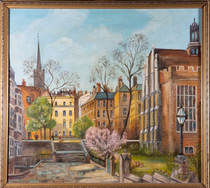 After Max Hofler (1892-1963) - 20th Century Acrylic, Middle Temple, London