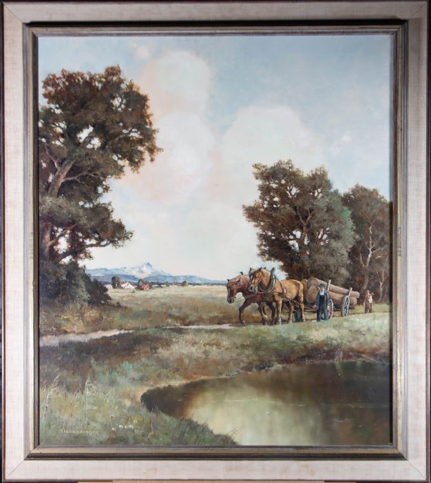 J. Hohenberger (b.1911) - 1971 Oil, Heavy Load