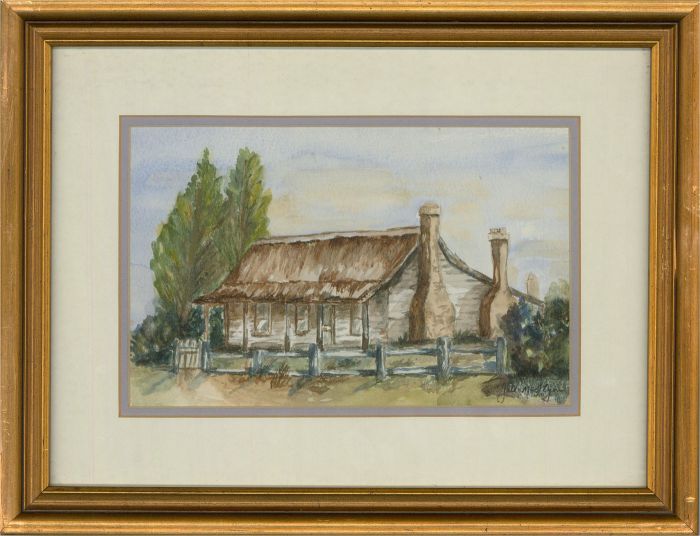 Jill Mcglynn  - 20th Century Watercolour, Farm Cottage, Berrima, Australia