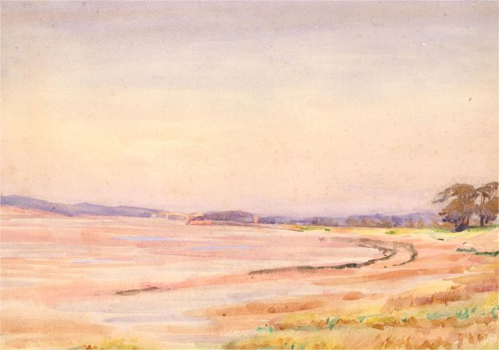 Mid 20th Century Watercolour - Evening Tide