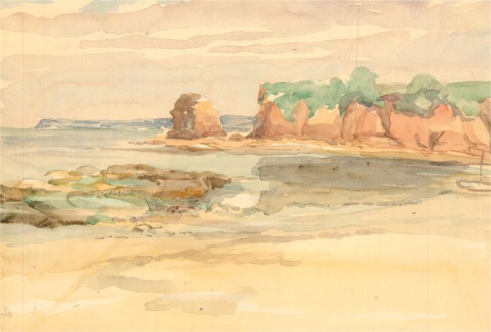W. Firth - Mid 20th Century Watercolour, Berry Head, Torbay, Devon