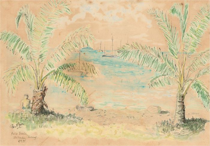 Robin H. Jones - 1981 Watercolour, Airlie Beach, Australia