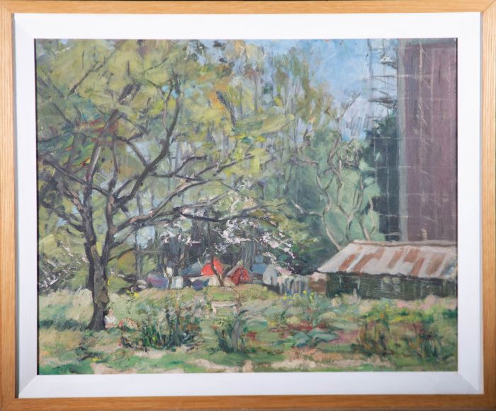 Framed Mid 20th Century Oil - Overgrown Garden