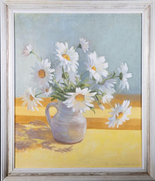 Winifred Burlingham - 1978 Oil, Marguerites