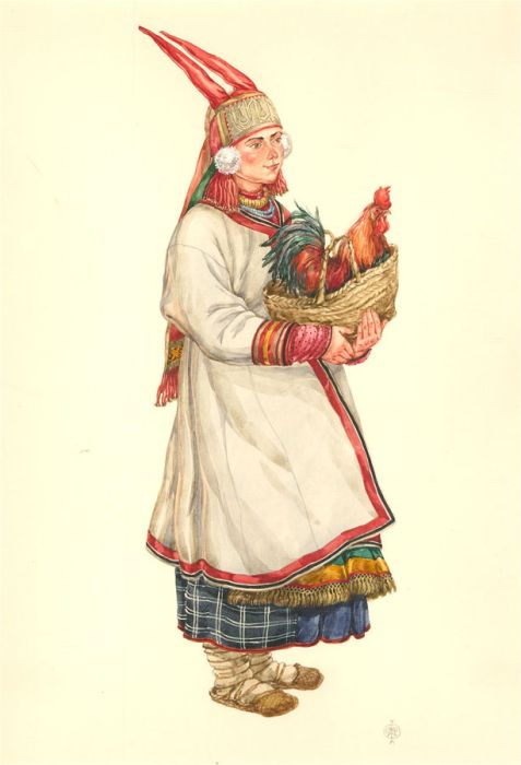 Fedorov Oleg (b.1959) - Signed 1996 Watercolour, Tambor Province Peasant