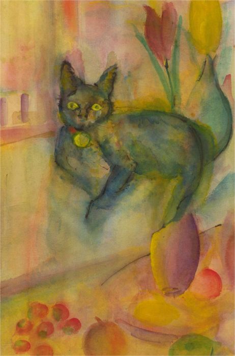 Susan Paine - Framed Contemporary Watercolour, On the Sill