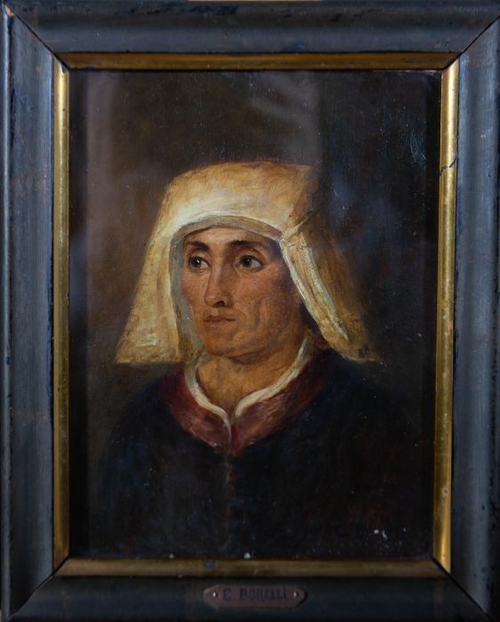 C. Borelli - Late 19th Century Oil, Portrait Of A Medieval Woman
