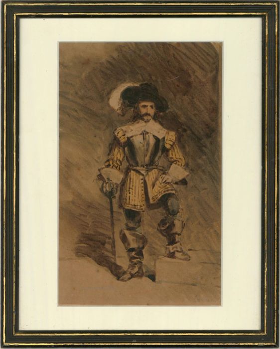 Charles Cattermole (1832-1900) - 19th Century Watercolour, Commonwealth Soldier